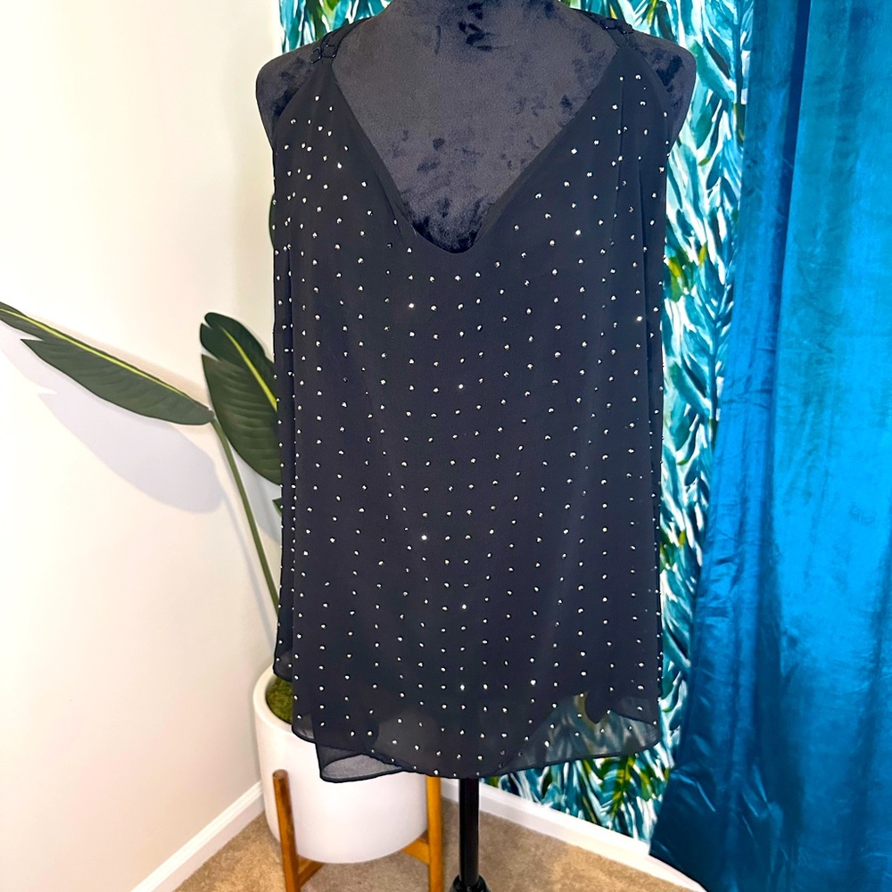 Black Studded Women's Tank